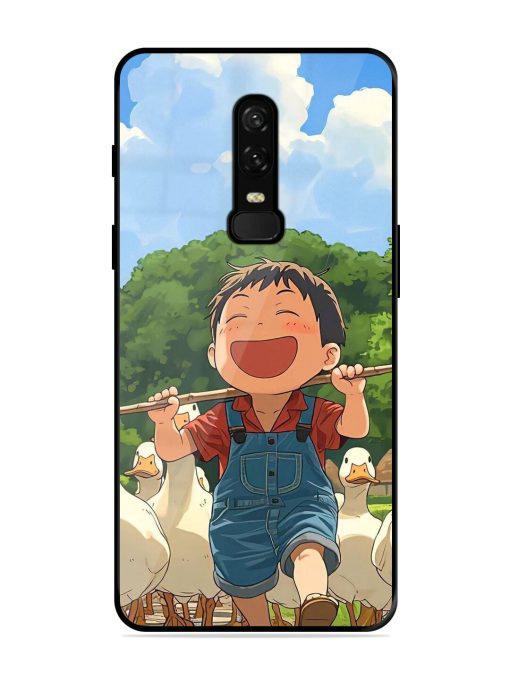 Duck Parade Glossy Soft Edge Case for Oneplus 6 Chachhi