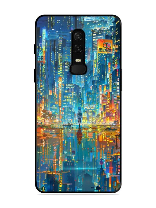 Neon Metropolis Glossy Soft Edge Case for Oneplus 6 Chachhi