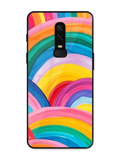 Rainbow Symphony Glossy Soft Edge Case for Oneplus 6 Chachhi