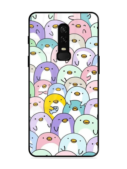 Penguin Party Glossy Soft Edge Case for Oneplus 6 Chachhi