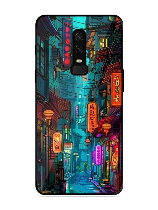 Neon Nightscape Glossy Soft Edge Case for Oneplus 6 Chachhi