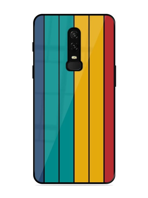 Retro Stripes Glossy Soft Edge Case for Oneplus 6 Chachhi