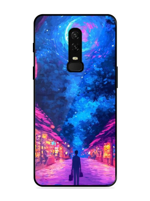 Neon Nightscape Glossy Soft Edge Case for Oneplus 6 Chachhi