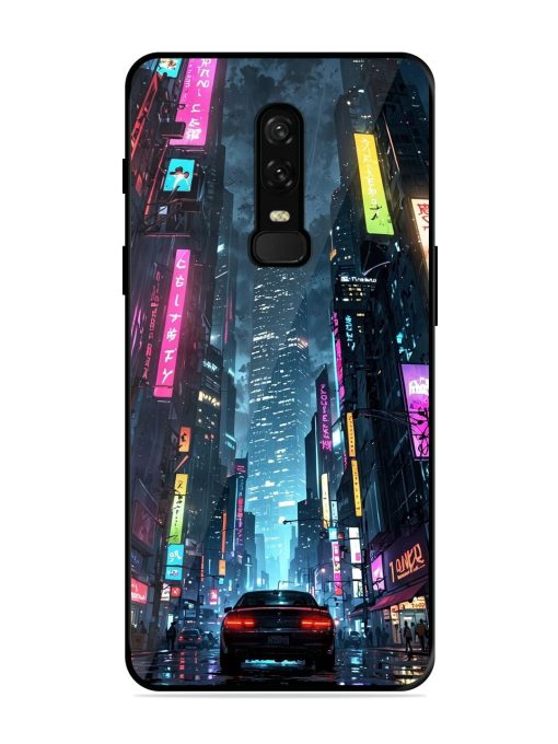 Neon Nightscape Glossy Soft Edge Case for Oneplus 6 Chachhi