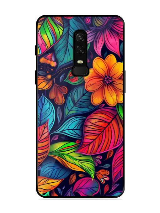 Rainbow Of Blooms Glossy Soft Edge Case for Oneplus 6 Chachhi