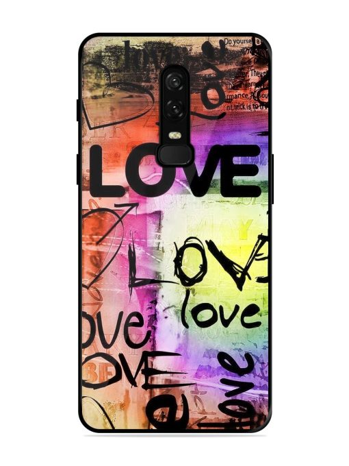 Love Graffiti Glossy Soft Edge Case for Oneplus 6 Chachhi