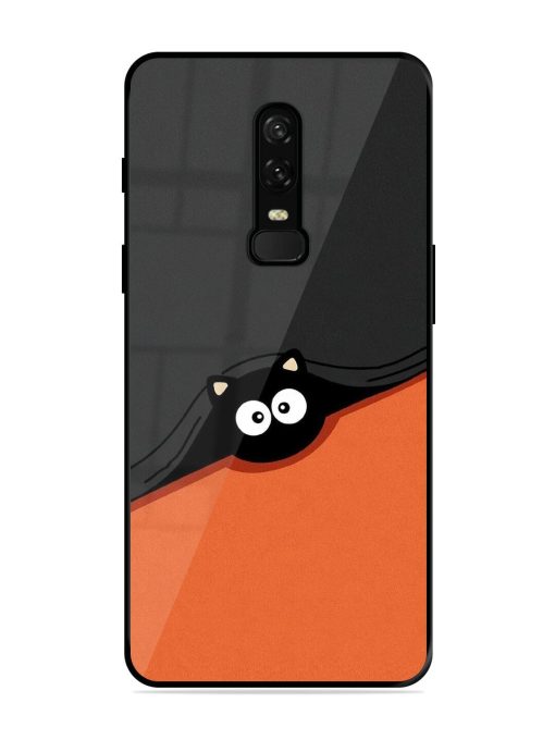 Peek-A-Boo Kitty Glossy Soft Edge Case for Oneplus 6 Chachhi