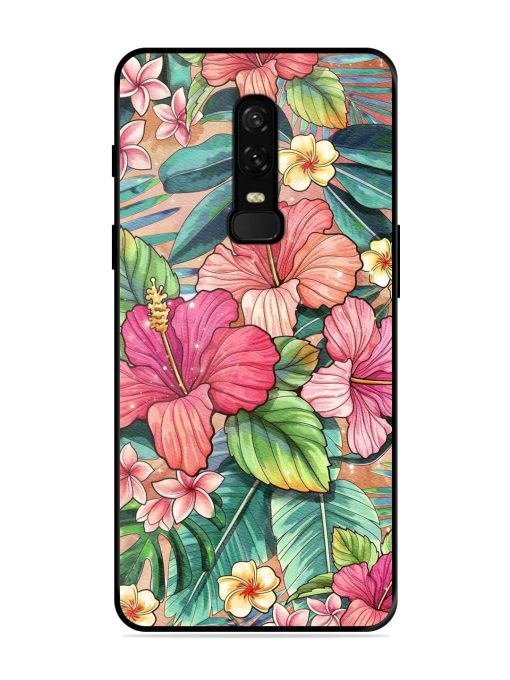 Tropical Tapestry Glossy Soft Edge Case for Oneplus 6 Chachhi