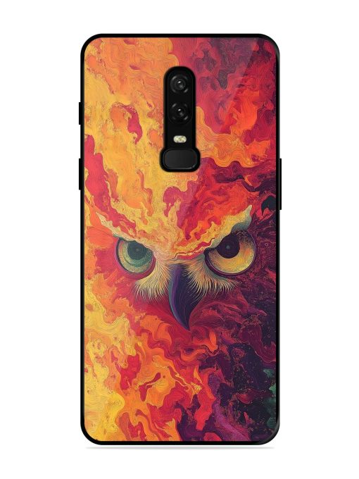 Fiery Owl Glossy Soft Edge Case for Oneplus 6 Chachhi