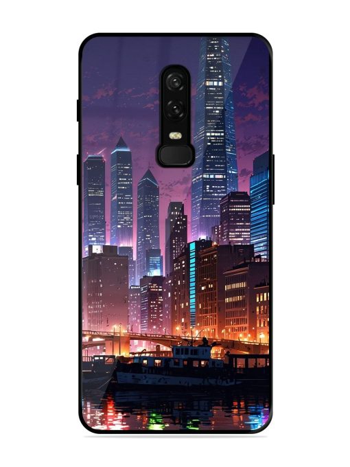 Neon Nightscape Glossy Soft Edge Case for Oneplus 6 Chachhi