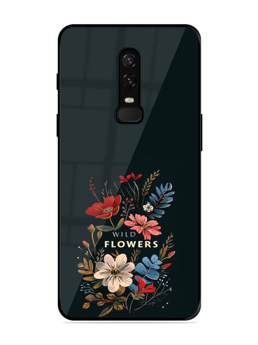 Dark Floral Glossy Soft Edge Case for Oneplus 6 Chachhi