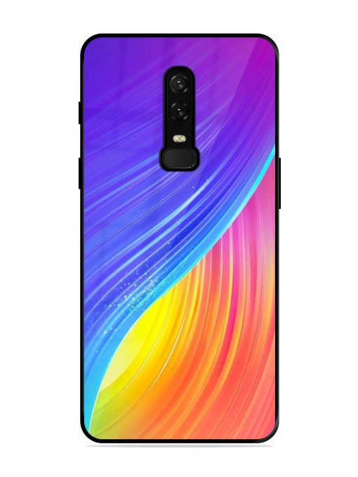 Neon Swirl Glossy Soft Edge Case for Oneplus 6 Chachhi