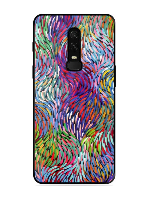 Vibrant Waves Glossy Soft Edge Case for Oneplus 6 Chachhi