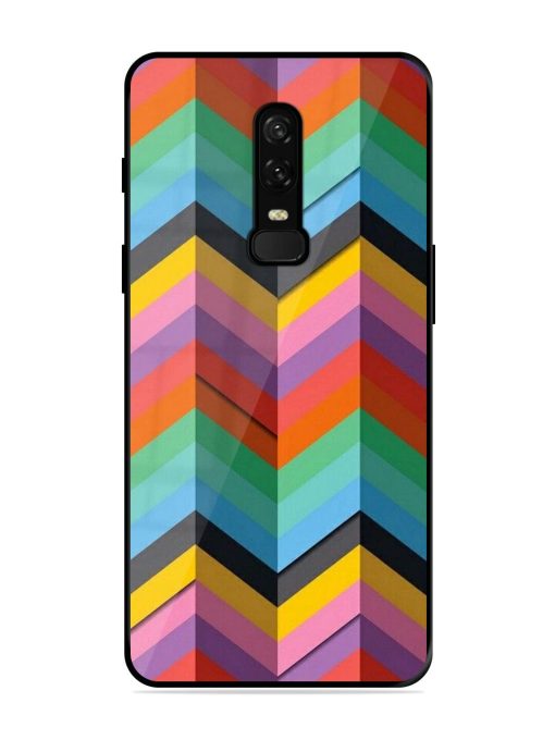 Colorful Zigzag Glossy Soft Edge Case for Oneplus 6 Chachhi