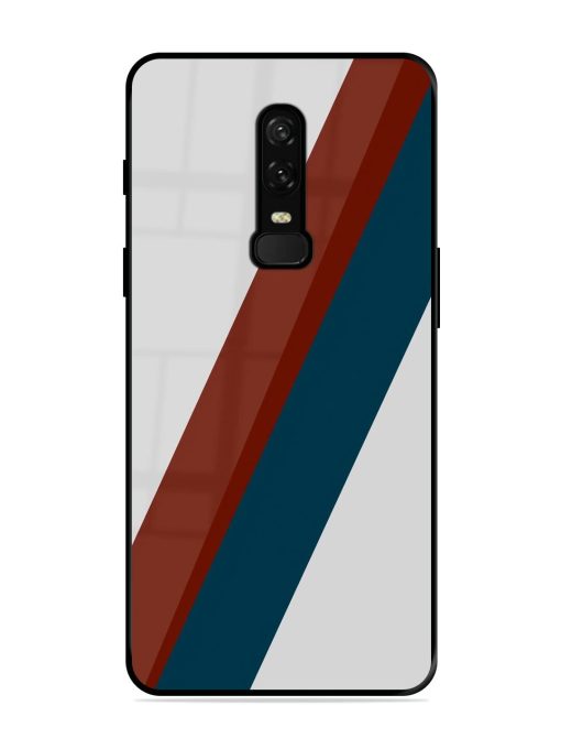 Slanted Stripes Glossy Soft Edge Case for Oneplus 6 Chachhi