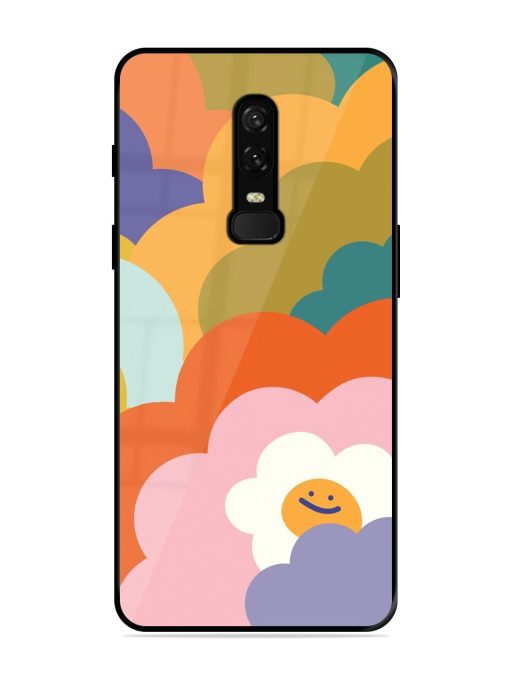 Happy Flower Power Glossy Soft Edge Case for Oneplus 6 Chachhi