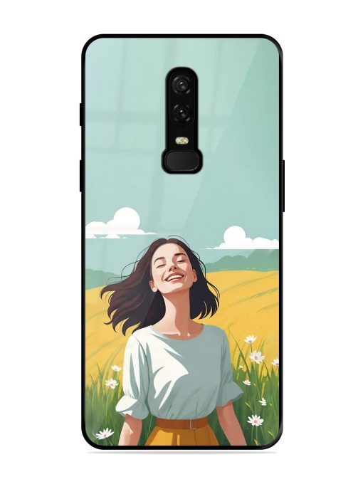 Girl Graffiti Glossy Soft Edge Case for Oneplus 6 Chachhi