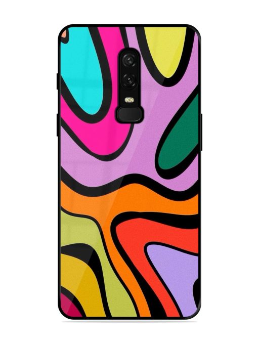 Groovy Swirls Glossy Soft Edge Case for Oneplus 6 Chachhi