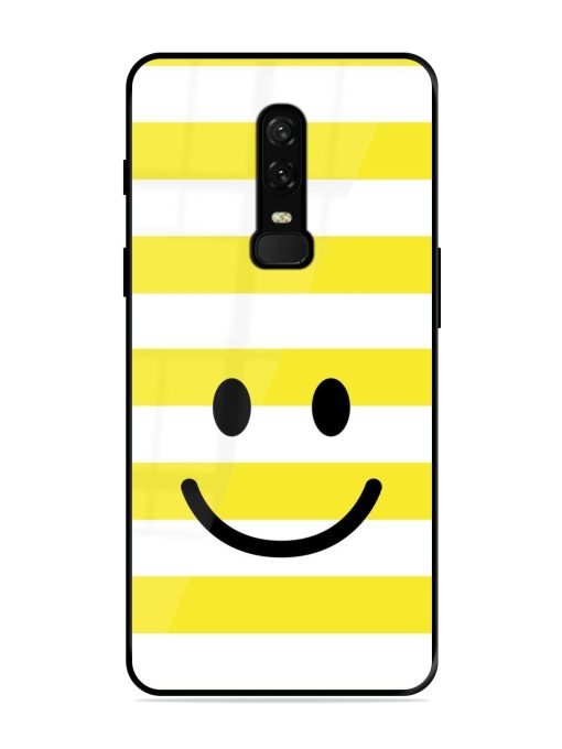 Smiling Stripes Glossy Soft Edge Case for Oneplus 6 Chachhi