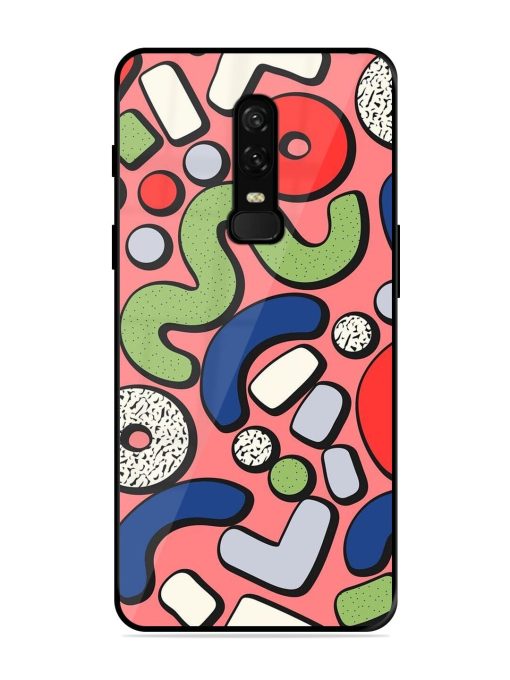 Groovy Geometric Shapes Glossy Soft Edge Case for Oneplus 6 Chachhi