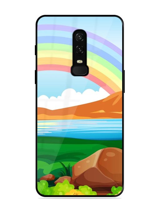 Rainbow Over The Lake Glossy Soft Edge Case for Oneplus 6 Chachhi