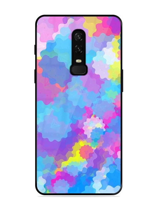 Psychedelic Cloud Burst Glossy Soft Edge Case for Oneplus 6 Chachhi