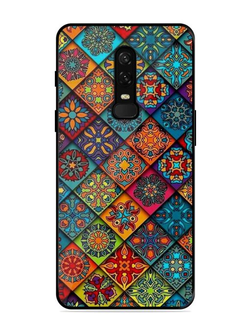 Patchwork Mandala Mosaic Glossy Soft Edge Case for Oneplus 6 Chachhi