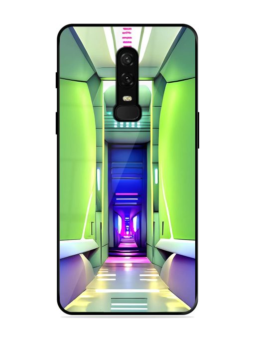 Neon Corridor Glossy Soft Edge Case for Oneplus 6 Chachhi