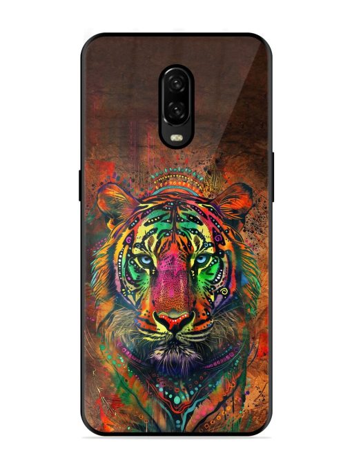 Cosmic Tiger Glossy Soft Edge Case for Oneplus 6T Chachhi