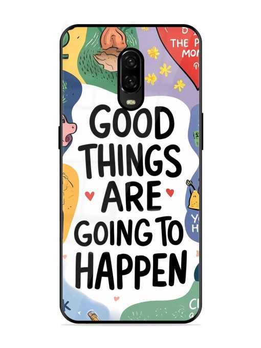 Uplifting Scribbles Glossy Soft Edge Case for Oneplus 6T Chachhi