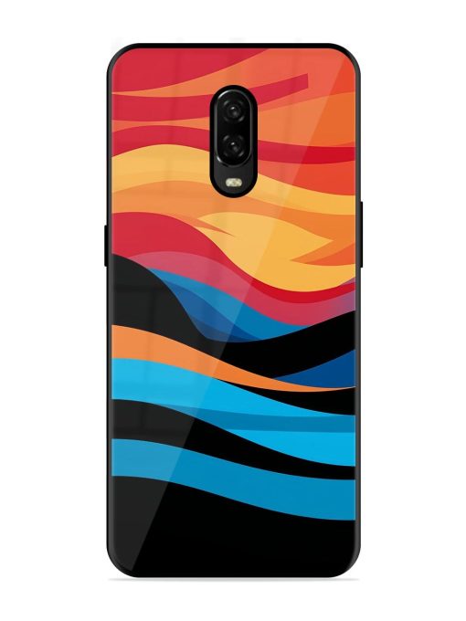 Blazing Currents Glossy Soft Edge Case for Oneplus 6T Chachhi