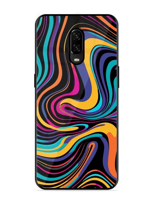 Psychedelic Swirl Glossy Soft Edge Case for Oneplus 6T Chachhi