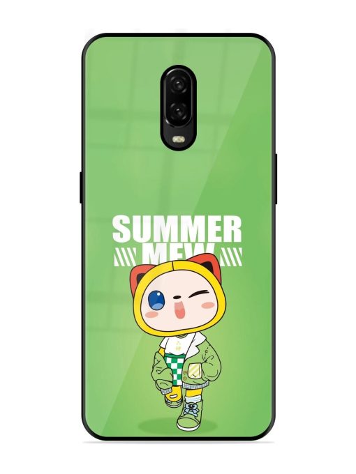 Purrfect Summer Glossy Soft Edge Case for Oneplus 6T Chachhi