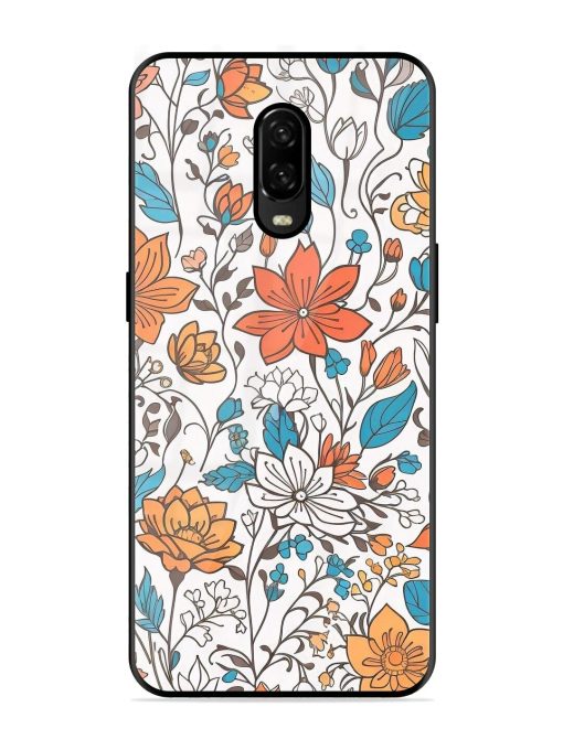 Floral Symphony Glossy Soft Edge Case for Oneplus 6T Chachhi