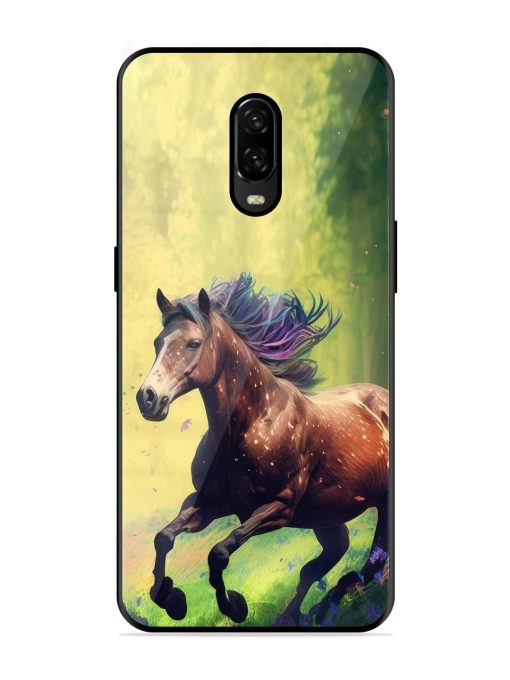 Enchanted Gallop Glossy Soft Edge Case for Oneplus 6T Chachhi