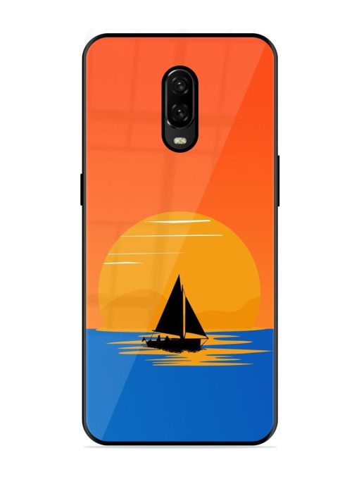 Sunset Sail Glossy Soft Edge Case for Oneplus 6T Chachhi