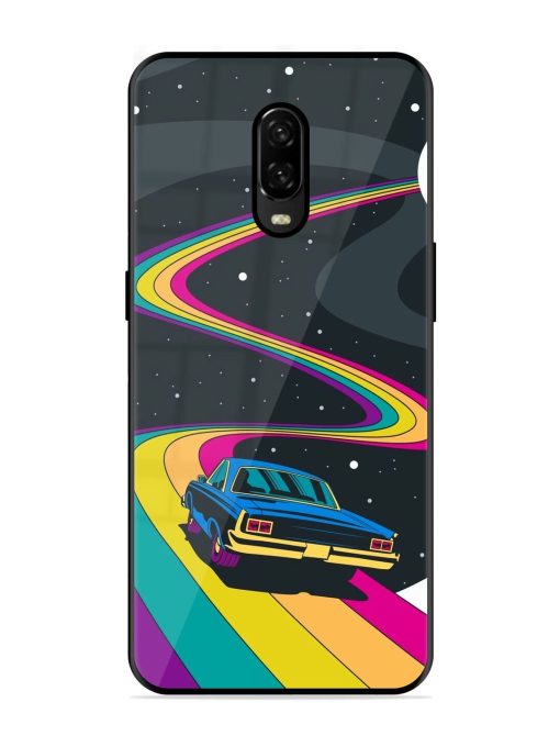 Rainbow Road Glossy Soft Edge Case for Oneplus 6T Chachhi