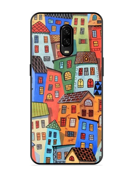 Rainbow House Glossy Soft Edge Case for Oneplus 6T Chachhi