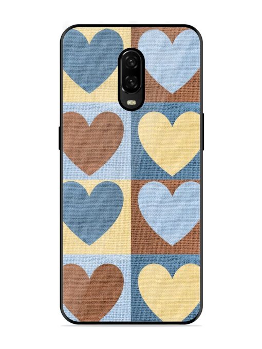 Hearts On Canvas Glossy Soft Edge Case for Oneplus 6T Chachhi