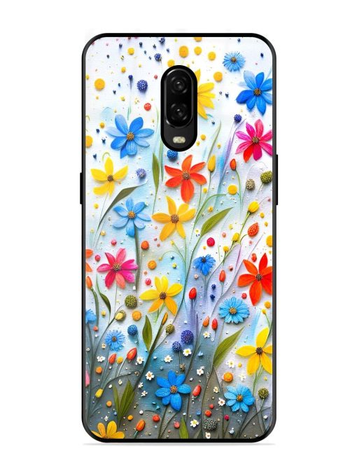 Vibrant Floral Glossy Soft Edge Case for Oneplus 6T Chachhi