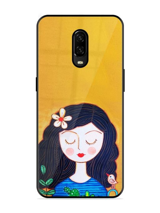 Girl Illustration Glossy Soft Edge Case for Oneplus 6T Chachhi