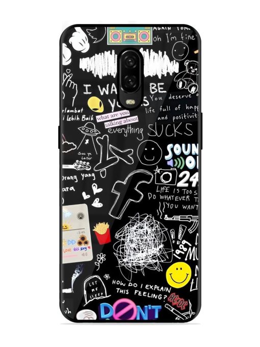 Doodle Diary Glossy Soft Edge Case for Oneplus 6T Chachhi