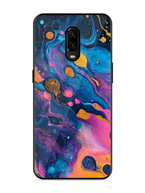 Cosmic Swirl Glossy Soft Edge Case for Oneplus 6T Chachhi