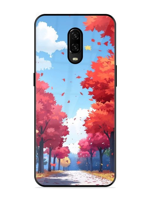 Autumn'S Embrace Glossy Soft Edge Case for Oneplus 6T Chachhi