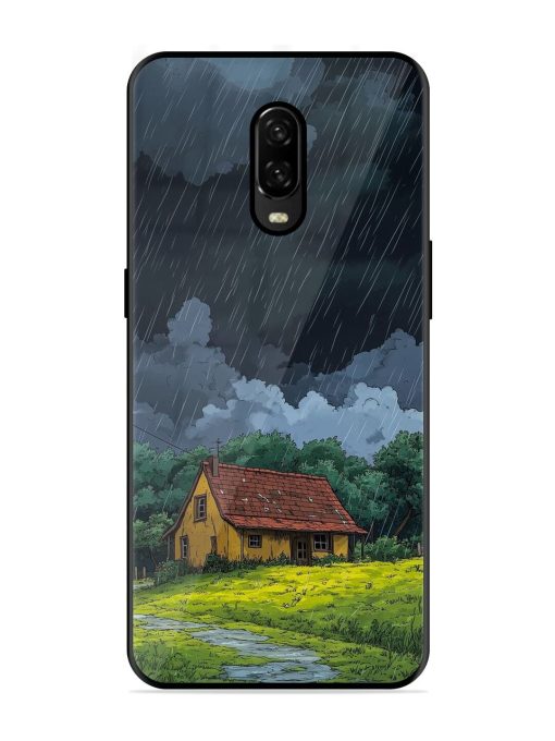 Rainy Day Retreat Glossy Soft Edge Case for Oneplus 6T Chachhi