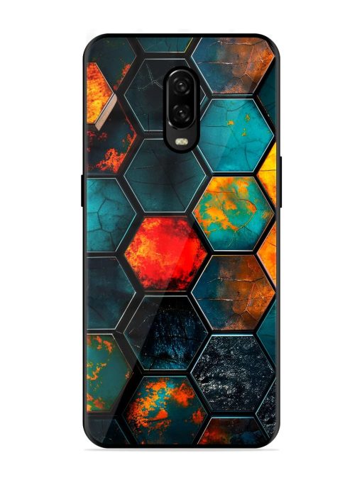 Hexagon Hive Glossy Soft Edge Case for Oneplus 6T Chachhi