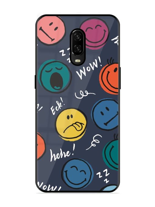 Emoticon Parade Glossy Soft Edge Case for Oneplus 6T Chachhi