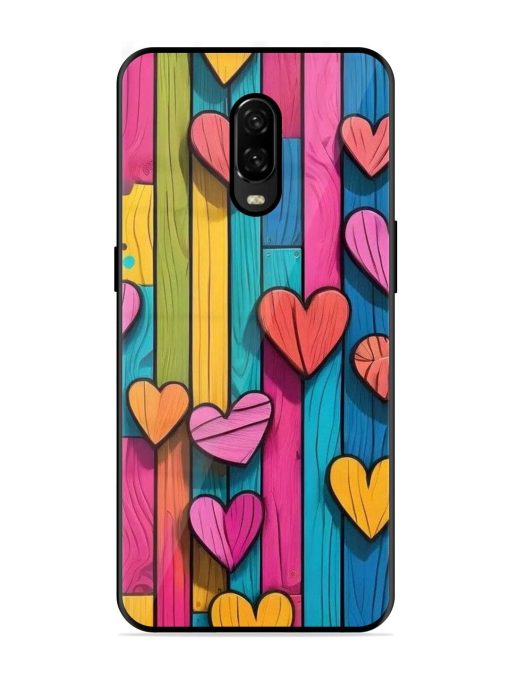 Rainbow Of Hearts Glossy Soft Edge Case for Oneplus 6T