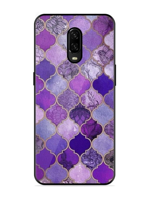 Purple Mosaic Magic Glossy Soft Edge Case for Oneplus 6T Chachhi