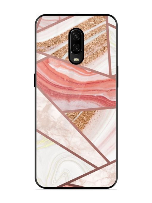 Rosy Mosaic Glossy Soft Edge Case for Oneplus 6T Chachhi